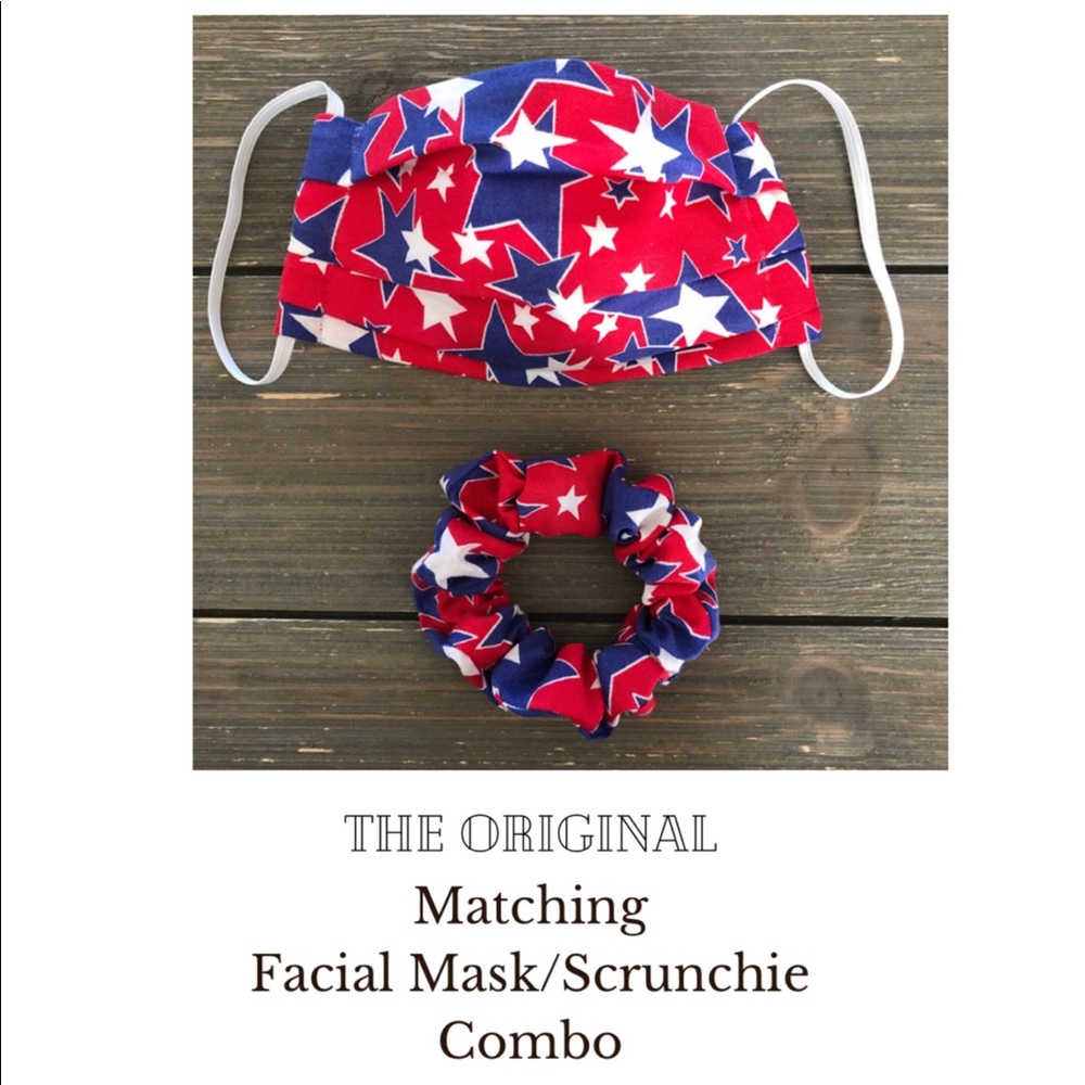 Homemade Cloth Face Mask / Scrunchie Combo